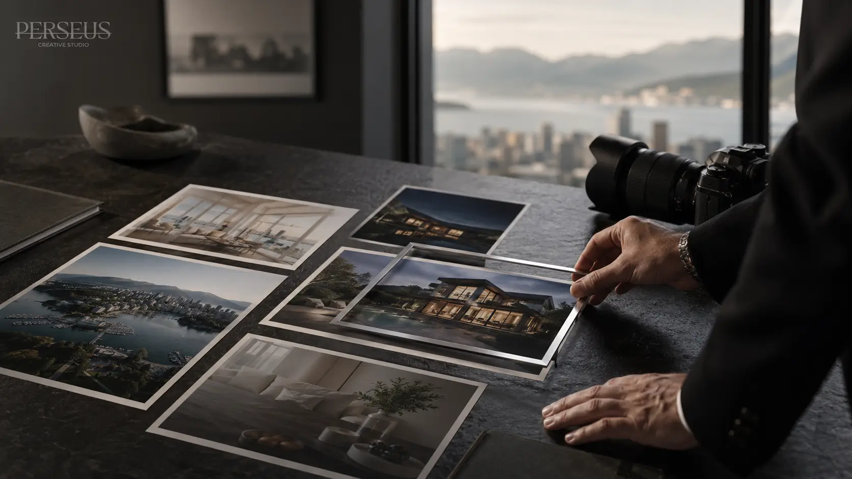 Realtor comparing portfolios from Vancouver real estate photographers before booking