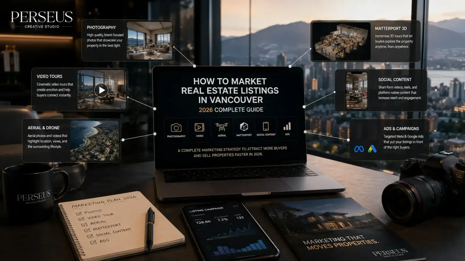 Vancouver real estate listing marketing content built from layered media assets