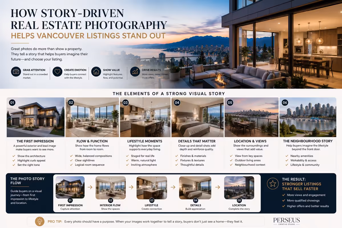 Story-driven real estate photography for a Vancouver property listing by Perseus Creative Studio